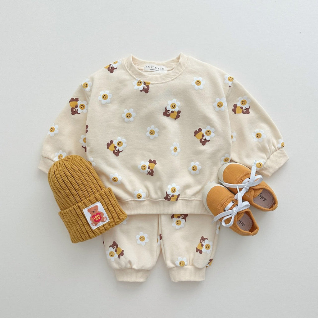 Girls Floral Jogger Set