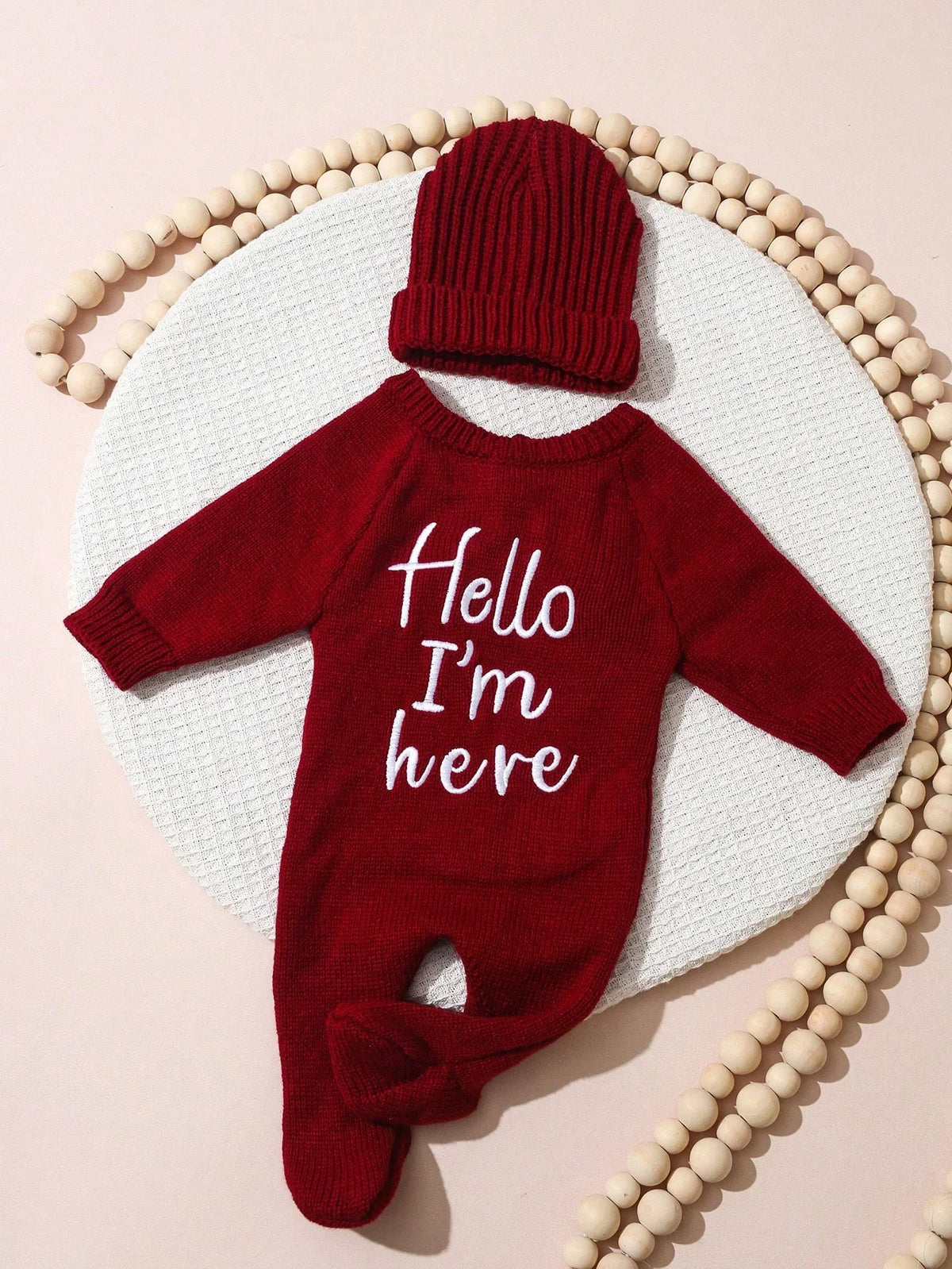 Newborn Hello Long Sleeve Knit Set