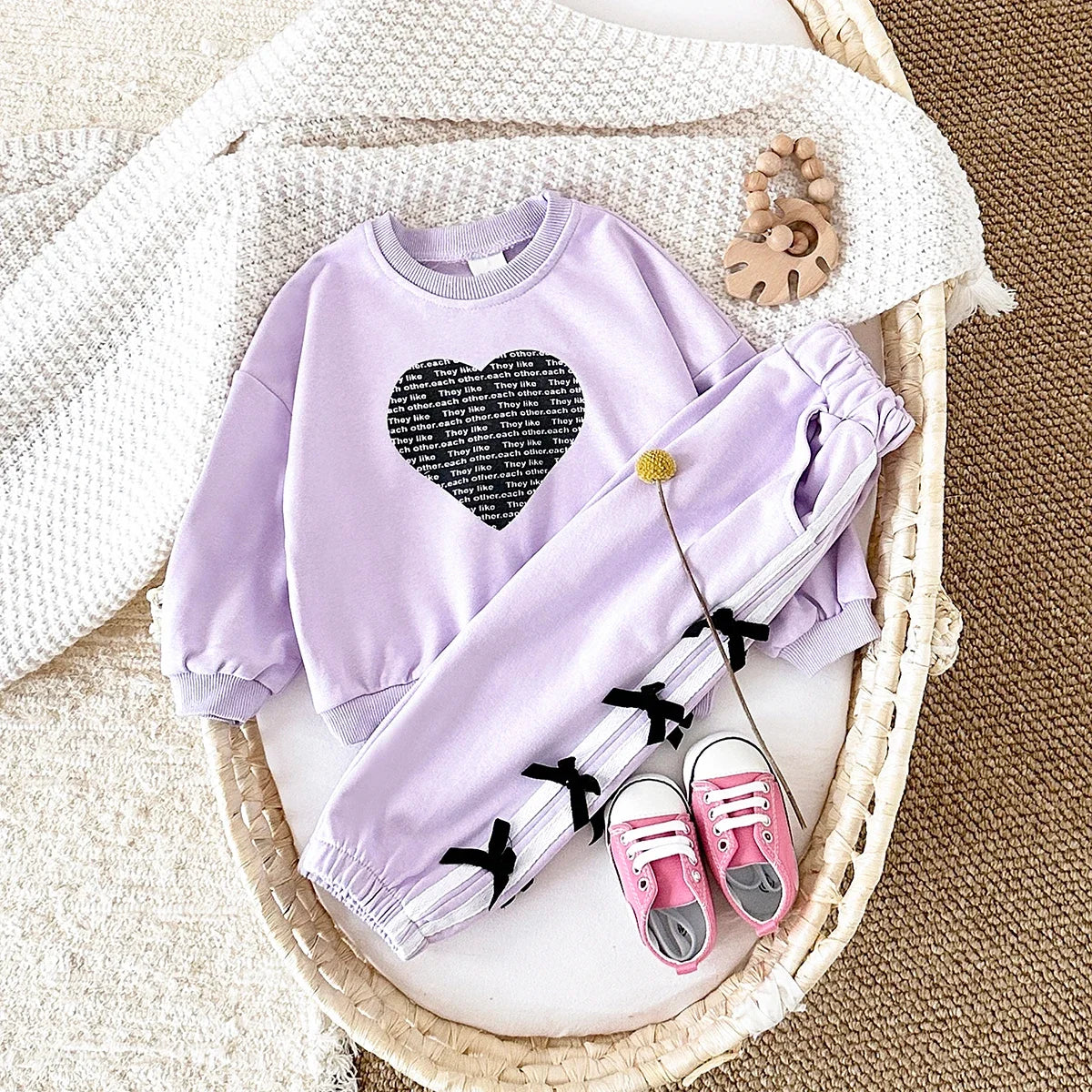 Love Sweatshirt Jogger Set