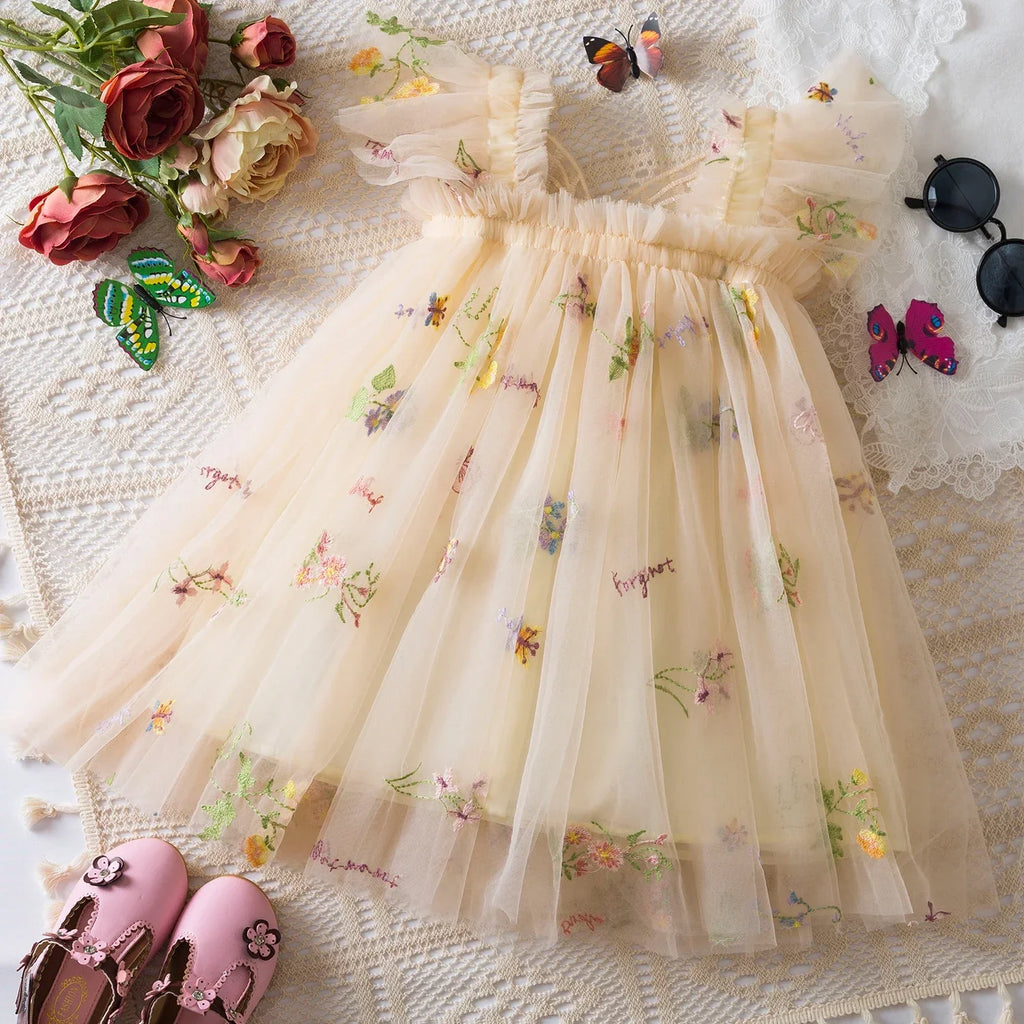 Floral Butterfly Tulle Dress