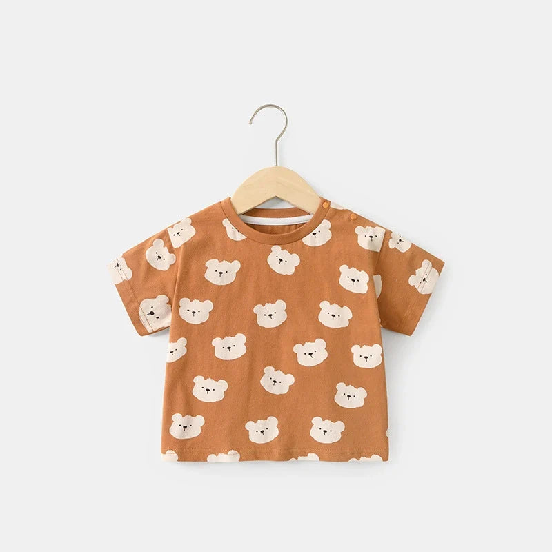 Cartoon Print Short Sleeve T-shirt