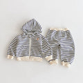 Striped Hoodie Jogger Set