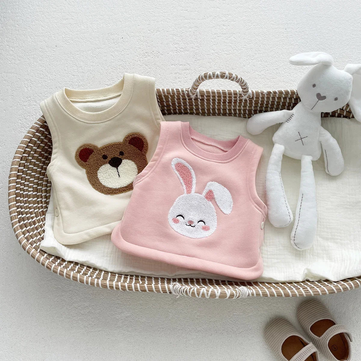 Bear Rabbit Prints Vest Top