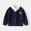 Faux Shirt Neck Sweatshirt