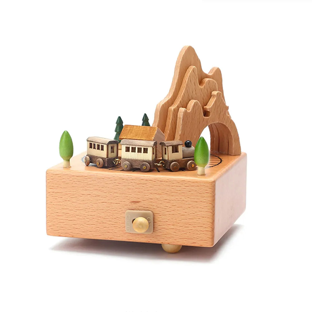 Wooden Carousel Music Box