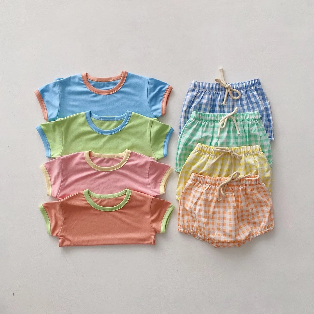 Checkered Playtime Shorts Set