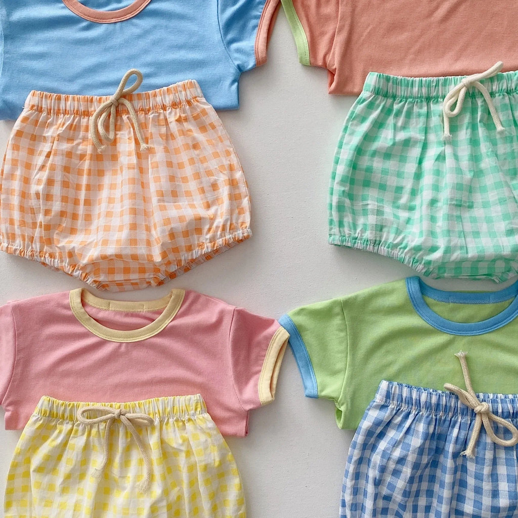 Checkered Playtime Shorts Set