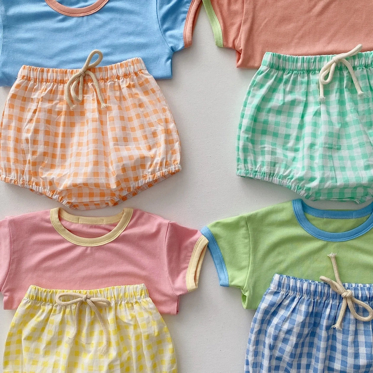 Checkered Playtime Shorts Set