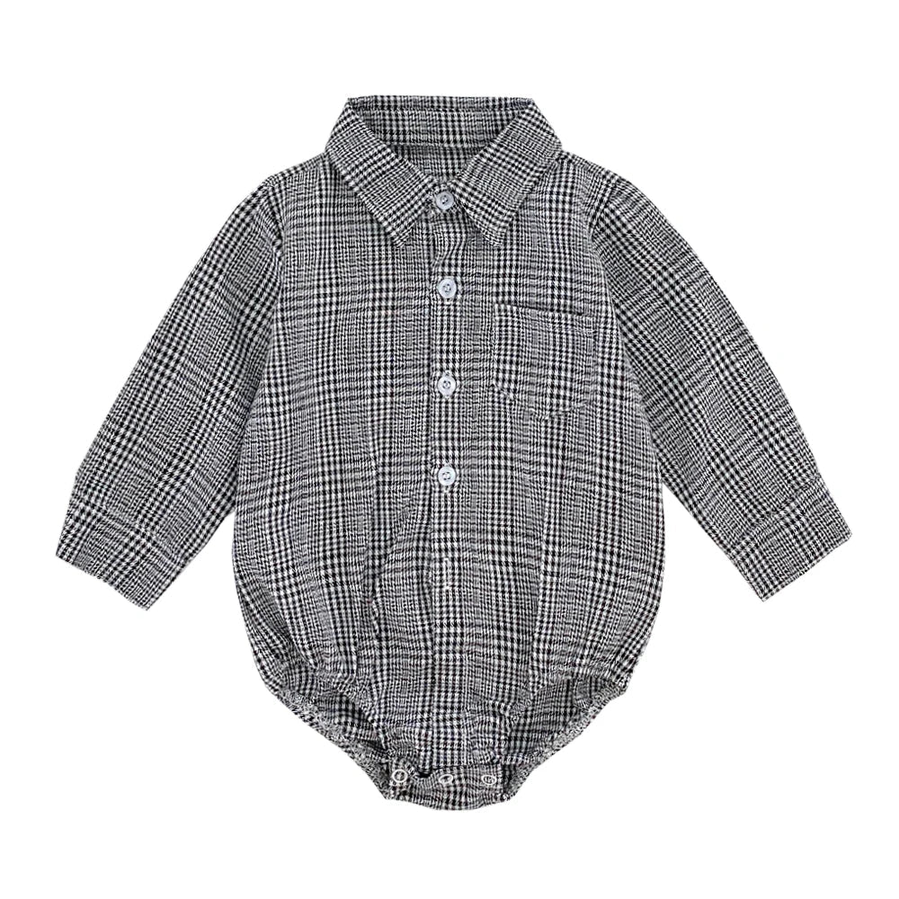 Boys Button Up Bodysuit