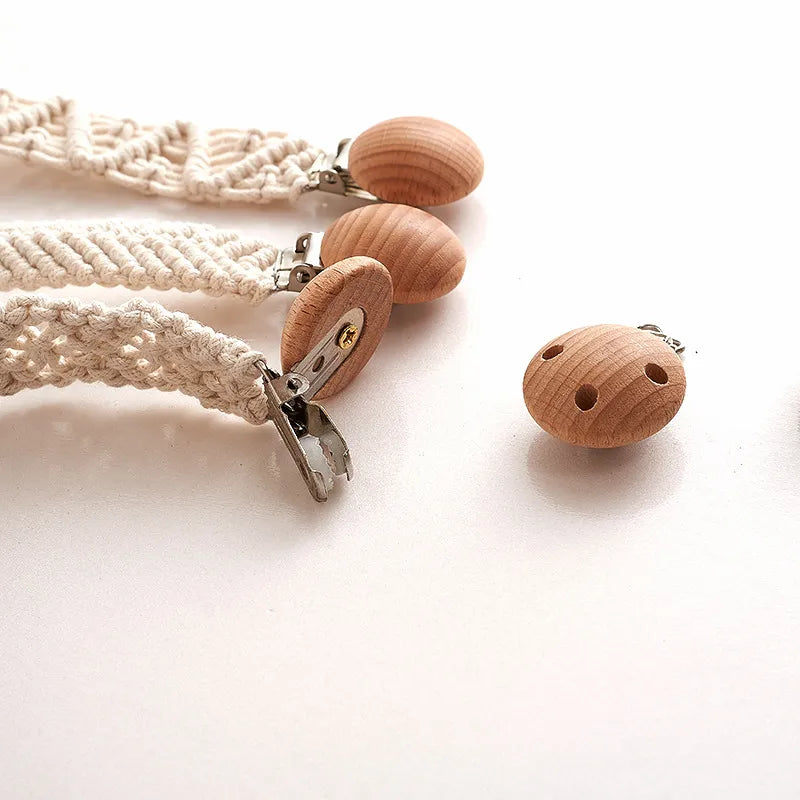 Knitted Tassel Pacifier Chain