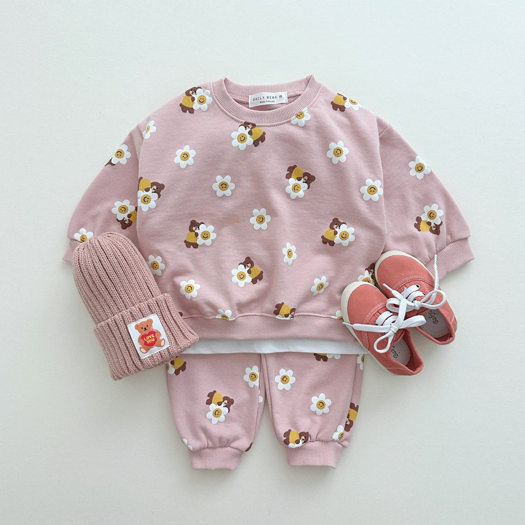 Girls Floral Jogger Set