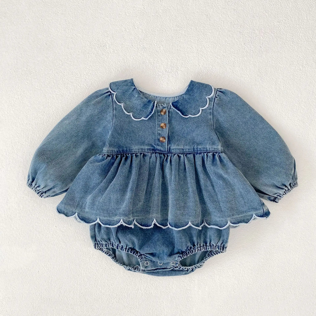 Denim Flare Romper