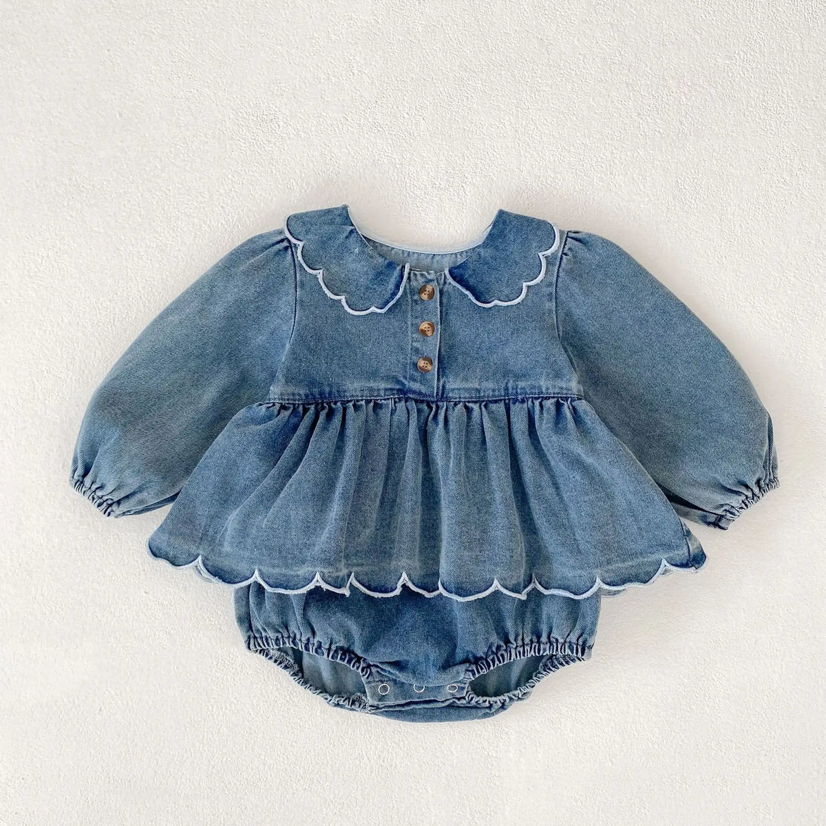 Denim Flare Romper
