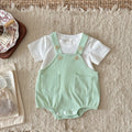 Mint T-Shirt Suspender Romper Set