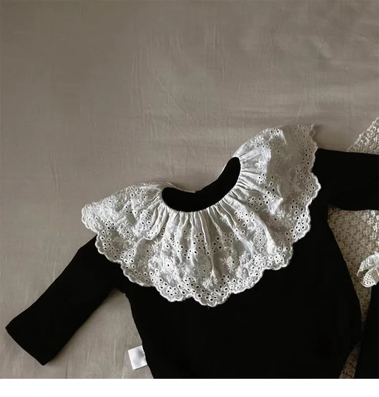 Eyelet Collar Romper