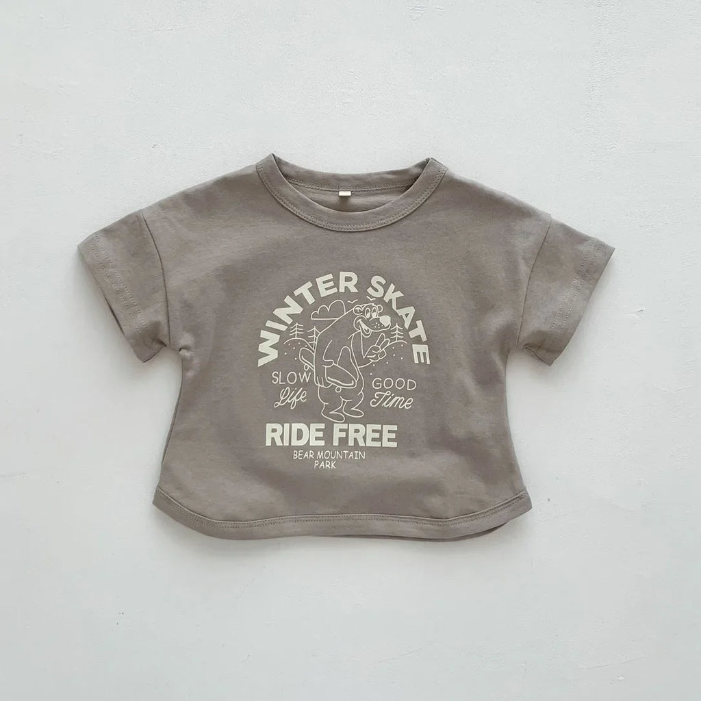 Soft Cotton Letter Printed T-shirt