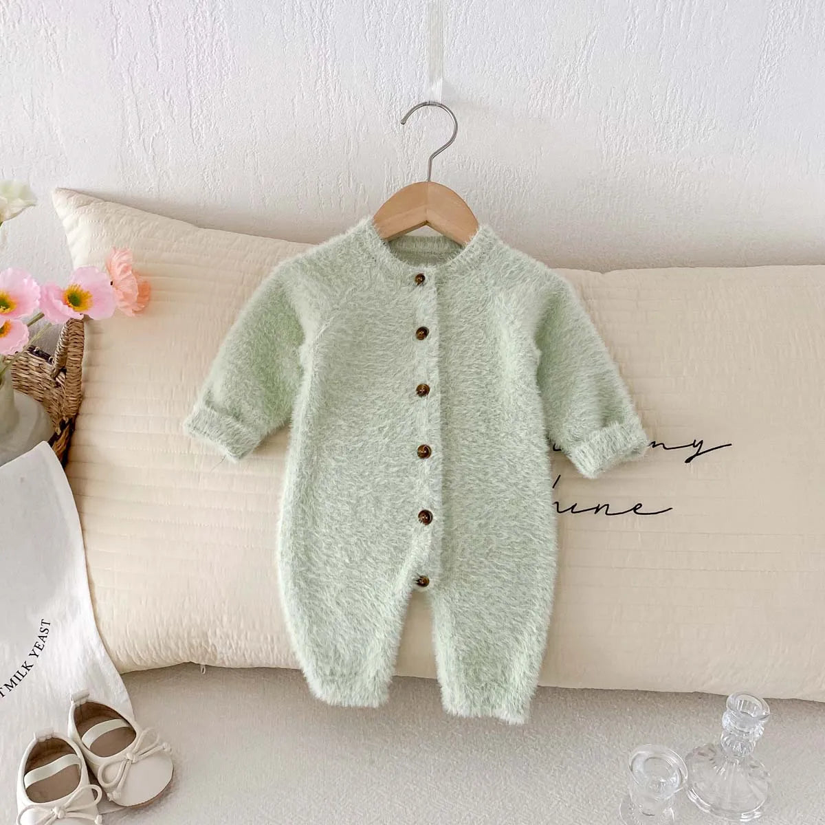 Cozy Plush Button Up Jumpsuit