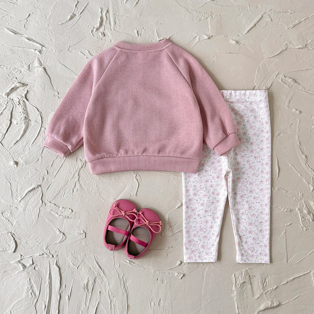 Swan Embroidered Sweater Set