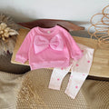 Puffy Bow Polka Dot Set