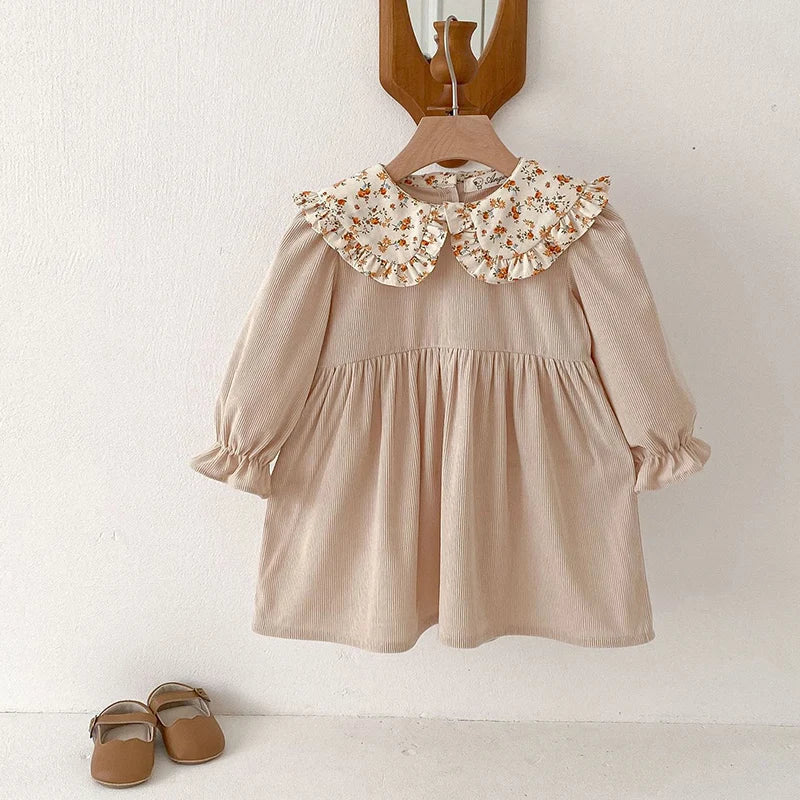 Euro Style Floral Collar Dress
