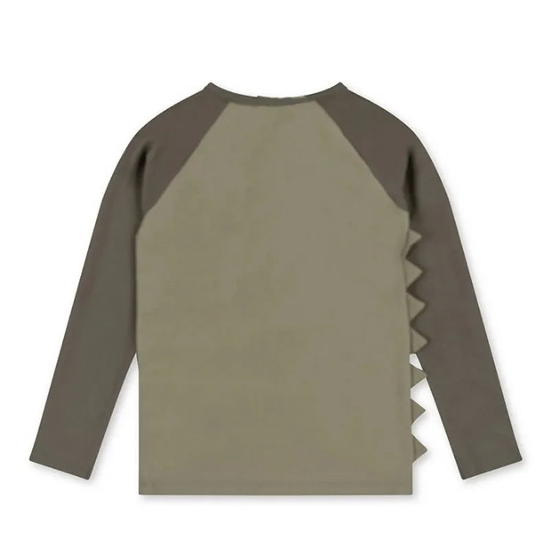 Leopard Dinosaur Raglan Sleeve Swimsuit