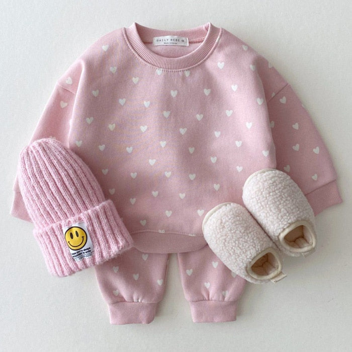 Hearts Print Jogger Set