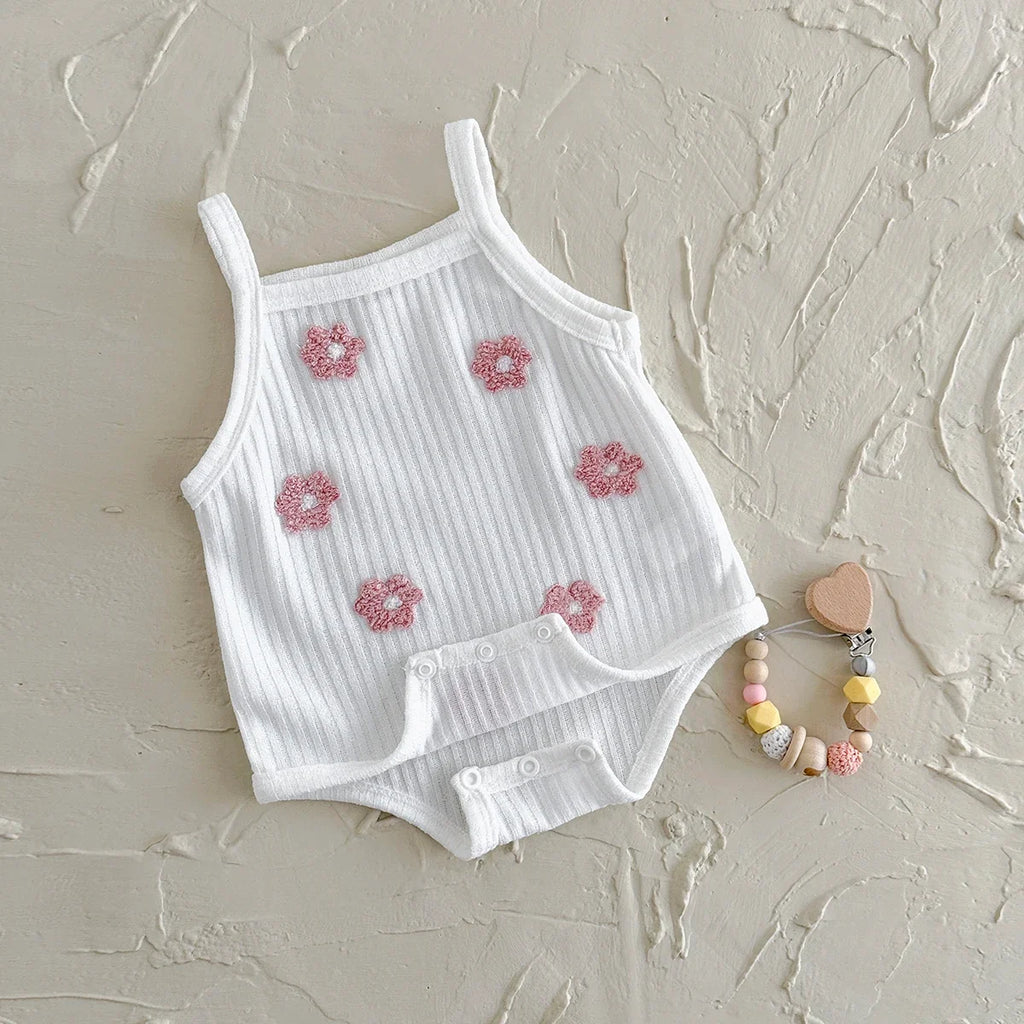Breathable Camisole Flower Bodysuit