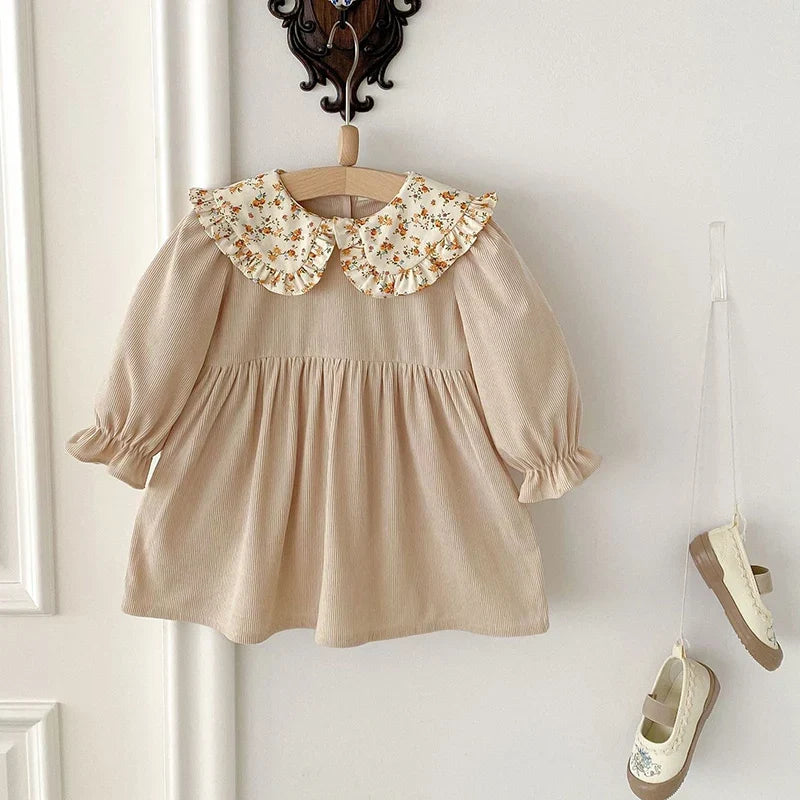 Euro Style Floral Collar Dress