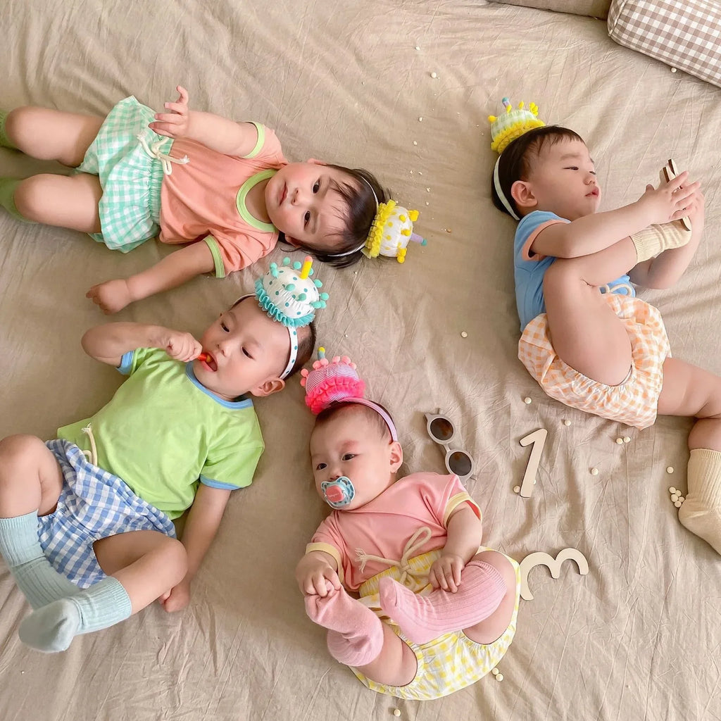 Checkered Playtime Shorts Set