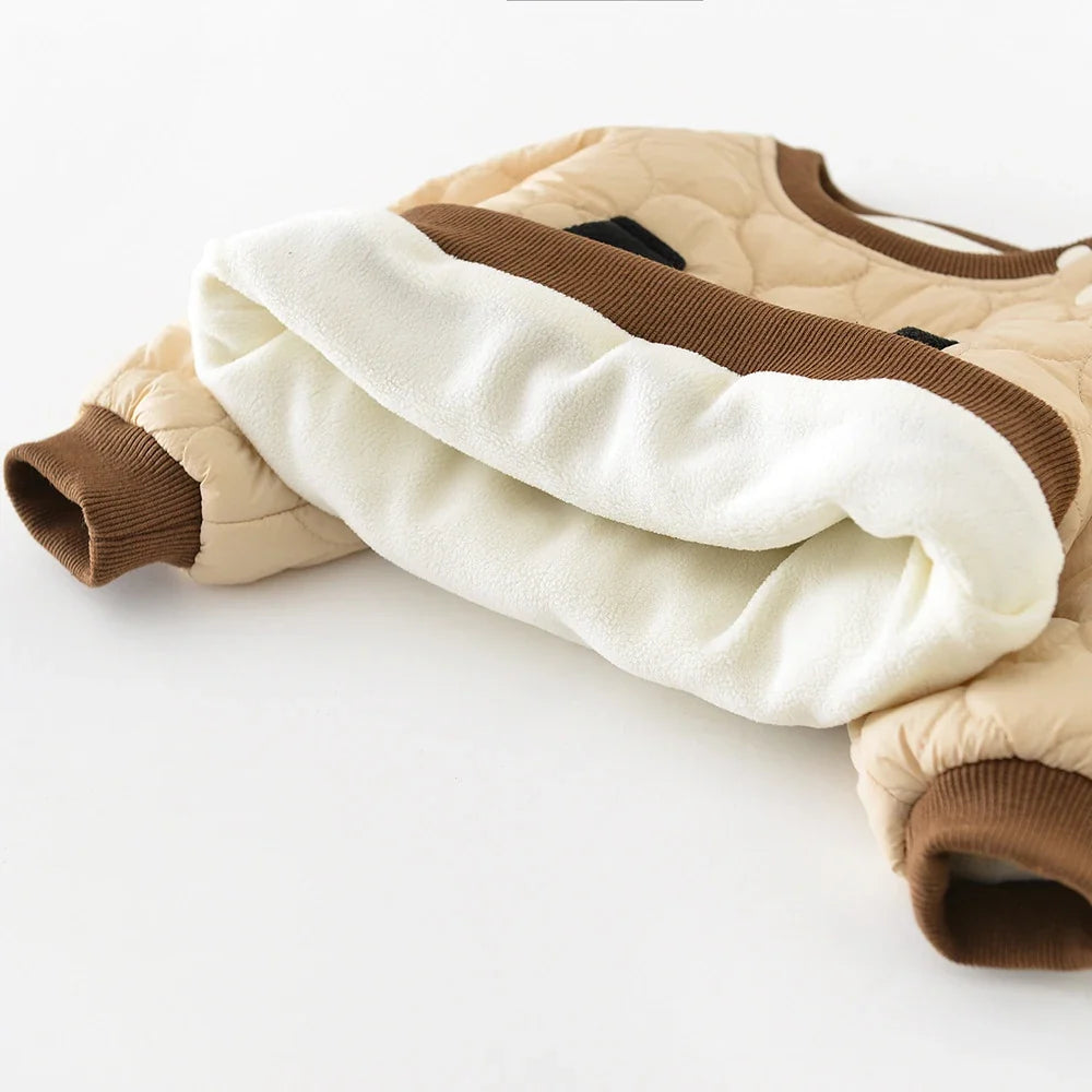 Cartoon Dog Padded  Pants Set