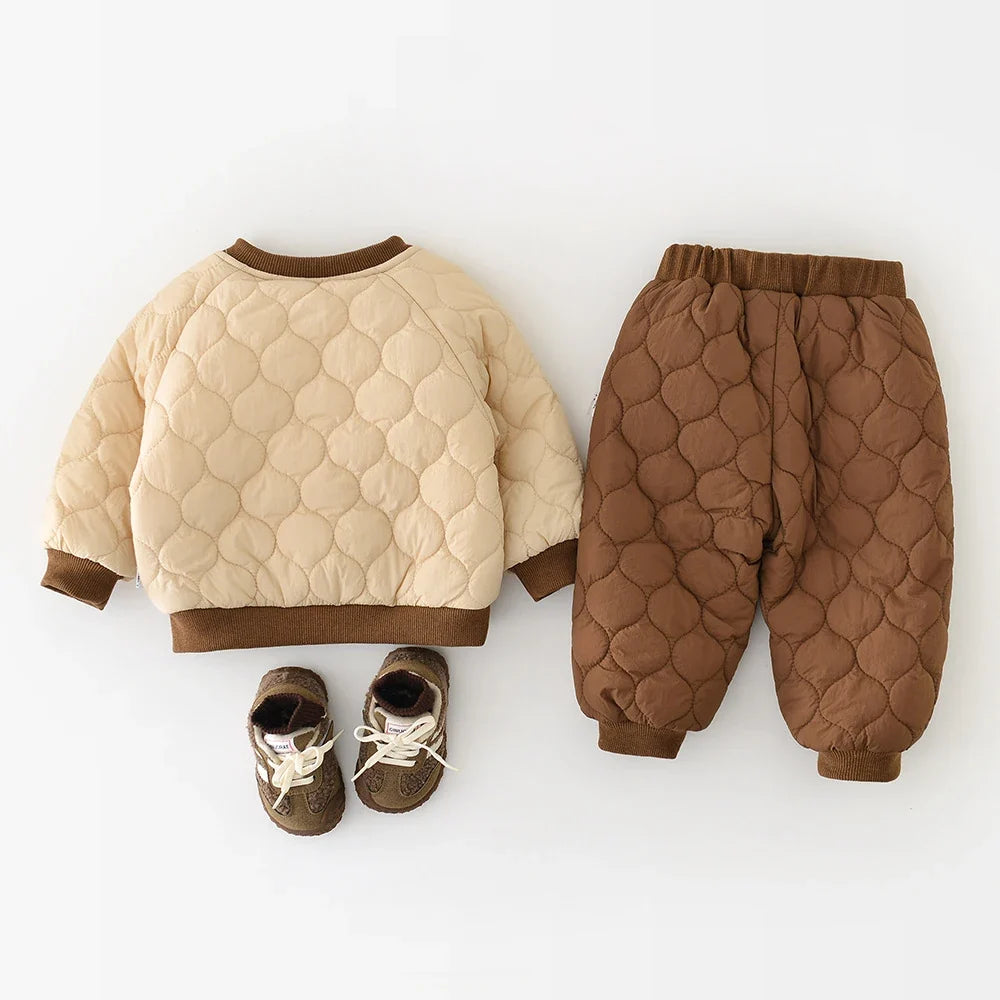 Cartoon Dog Padded  Pants Set