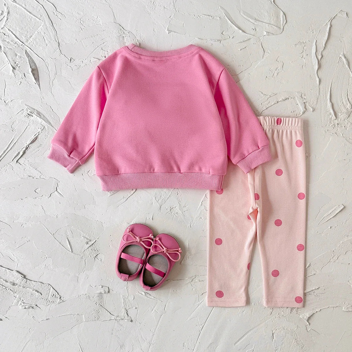 Puffy Bow Polka Dot Set