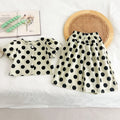 Polka Dot Wide Pants Set
