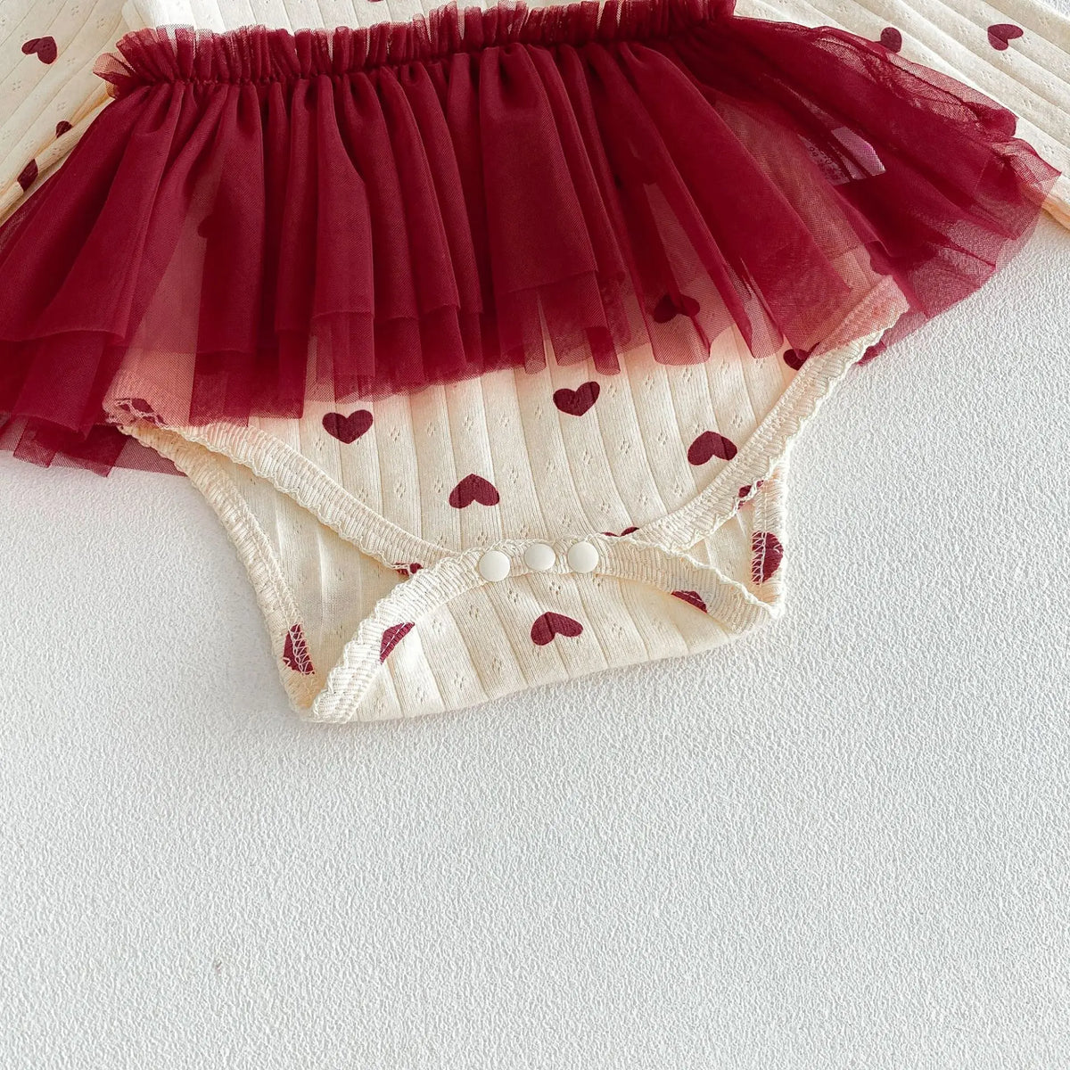 Heart Print Tutu Bodysuit