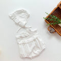 Lace Ruffle Neck Romper Set