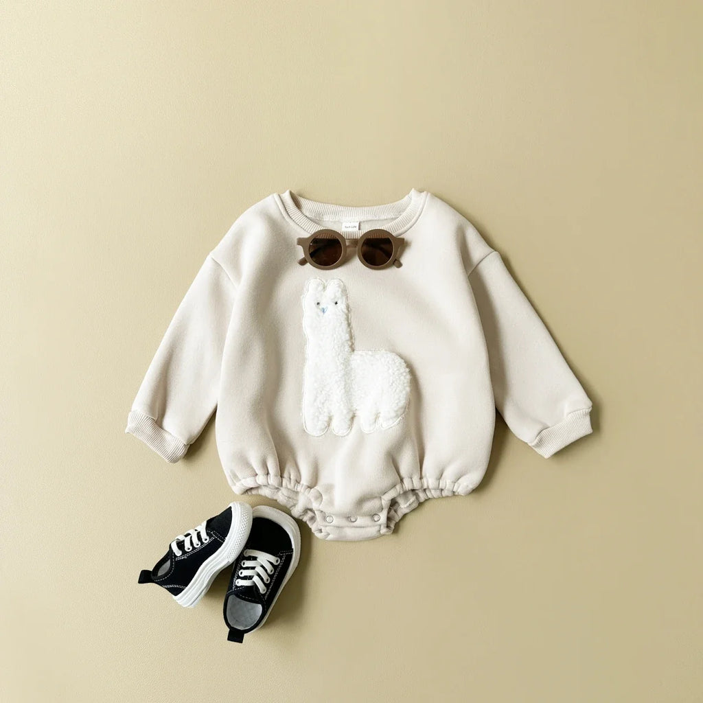 Fuzzy Llama Bodysuit