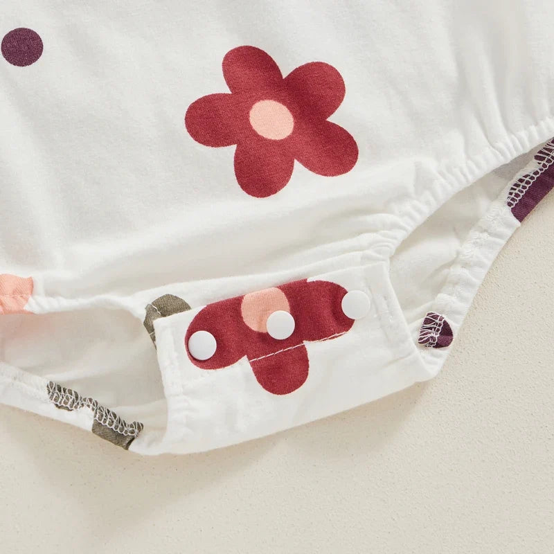 Flower Print Romper Set