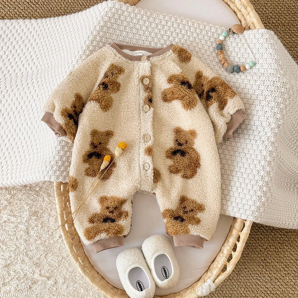 Fleece Snuggle Bear Jumpsuit