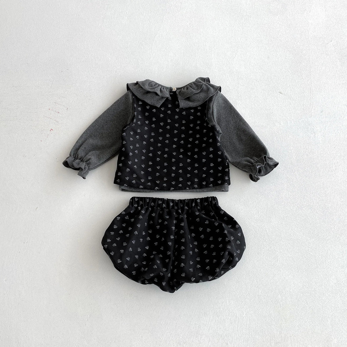 Leafy Doll Ruffled Set. 3Pcs