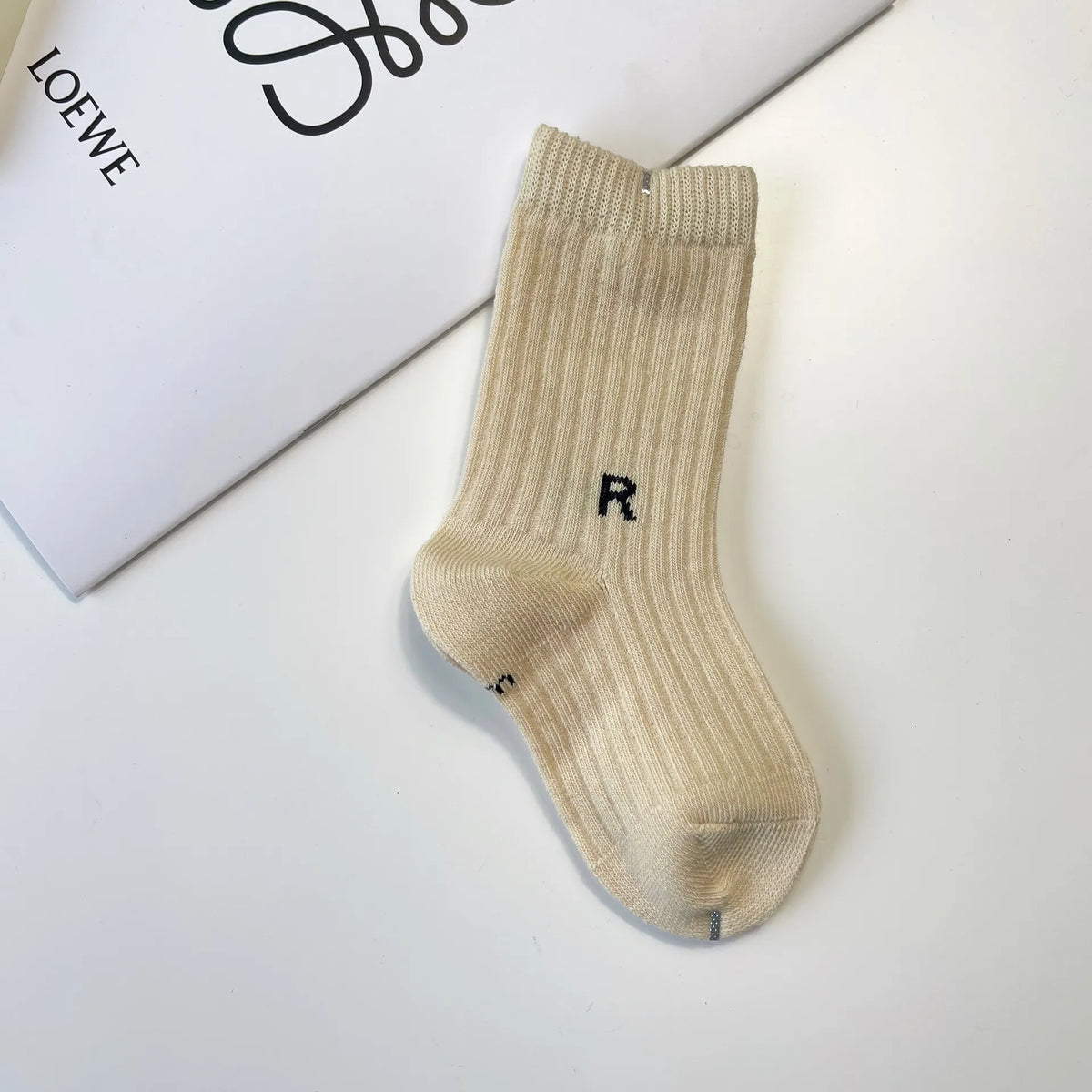 Letter R Cotton Cute Baby Socks