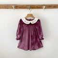 Doll Collar Velvet Dress