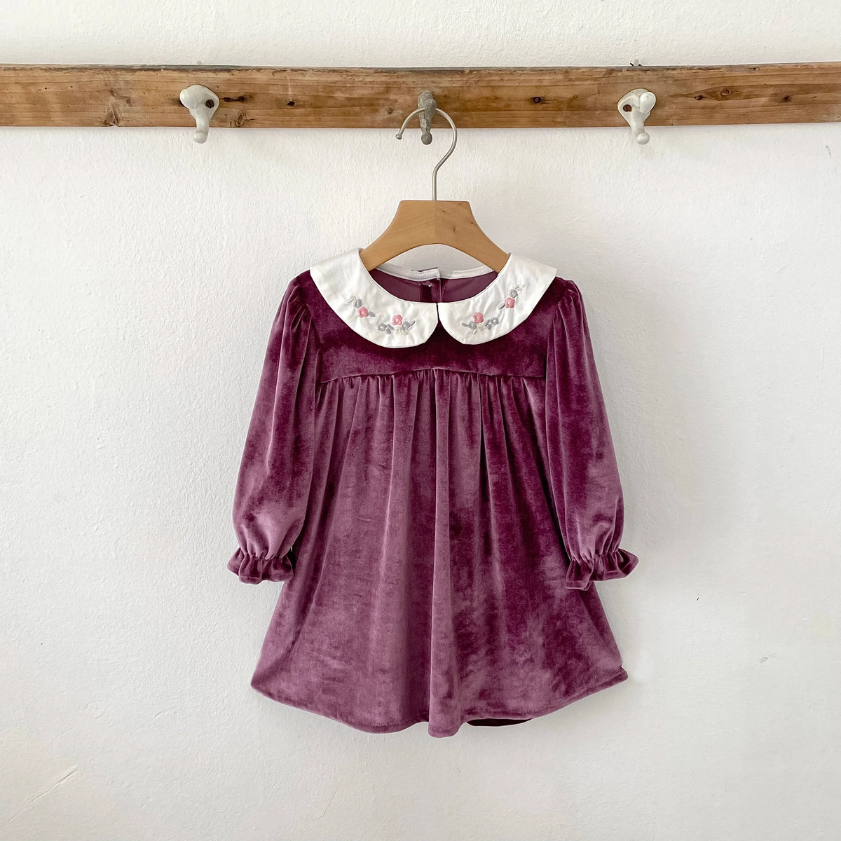 Doll Collar Velvet Dress