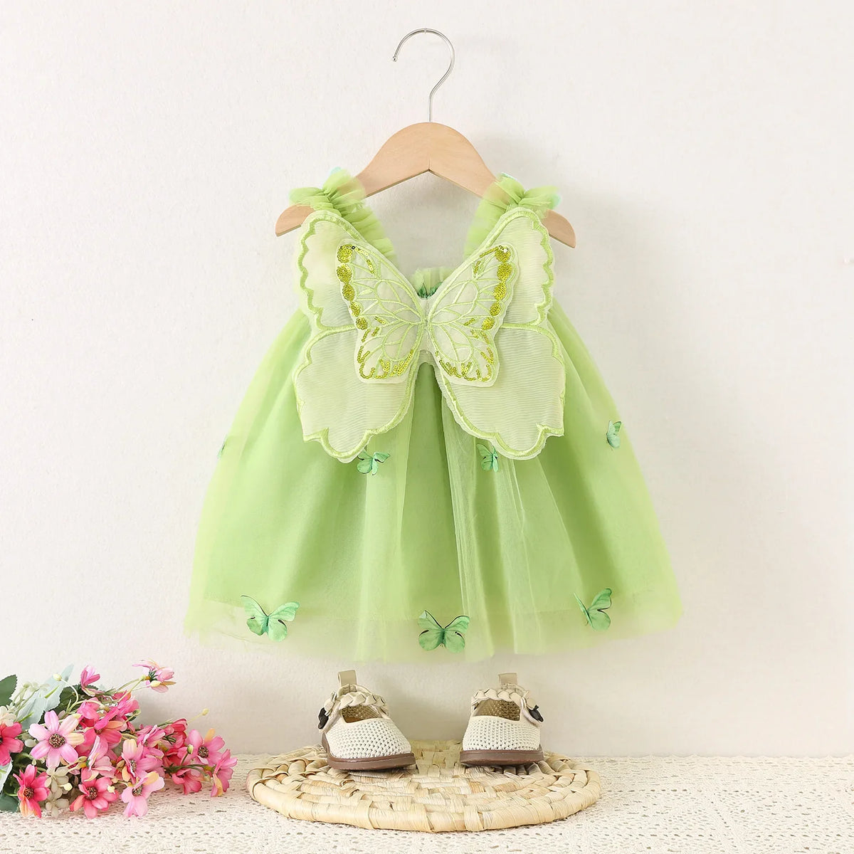 Butterfly Wing Sequin Dress