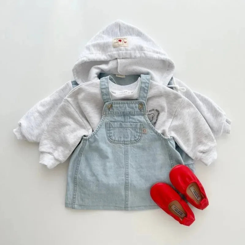 Denim Suspender Dress