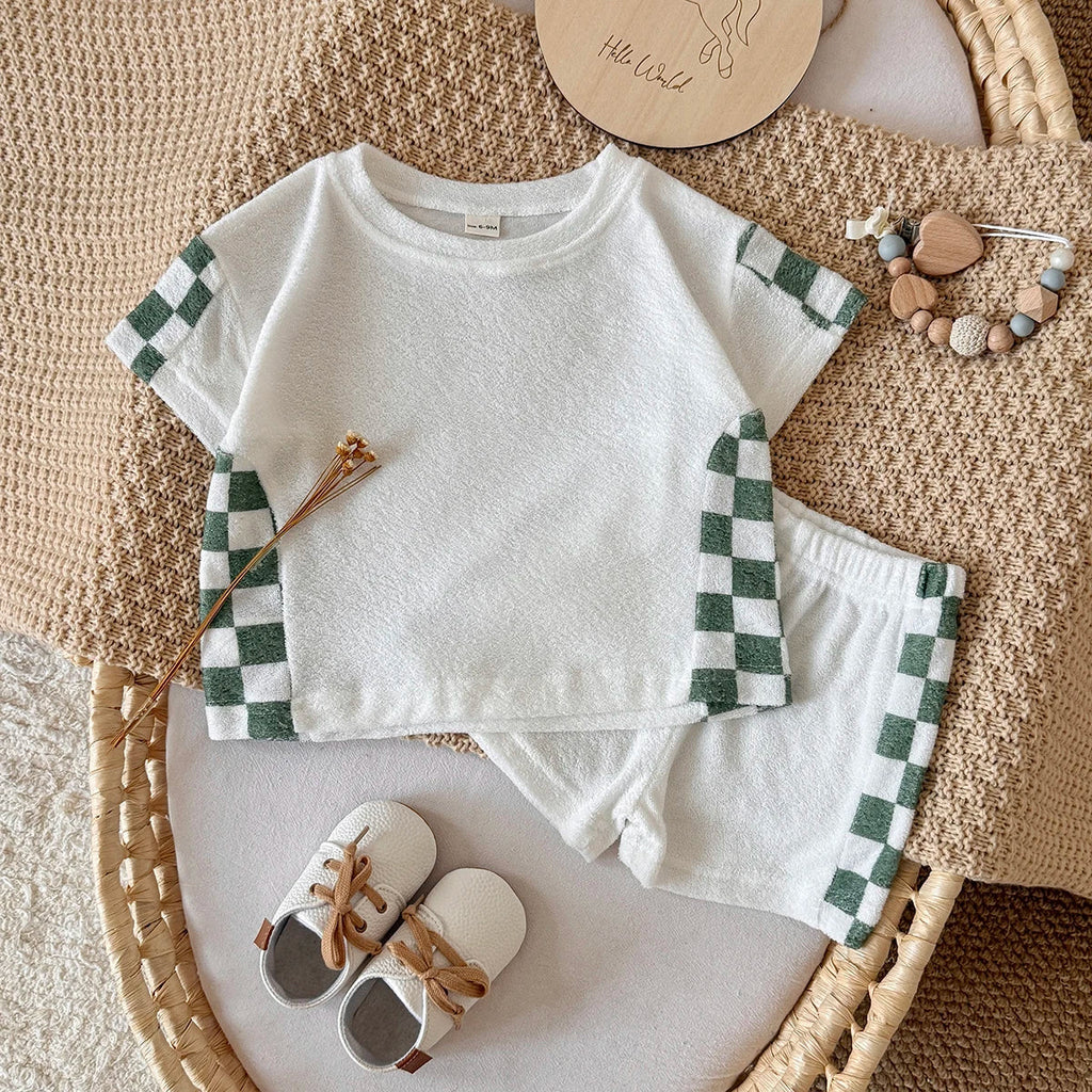 Garden Checkered Shorts Set