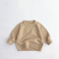 Solid Cotton Round Neck Sweater
