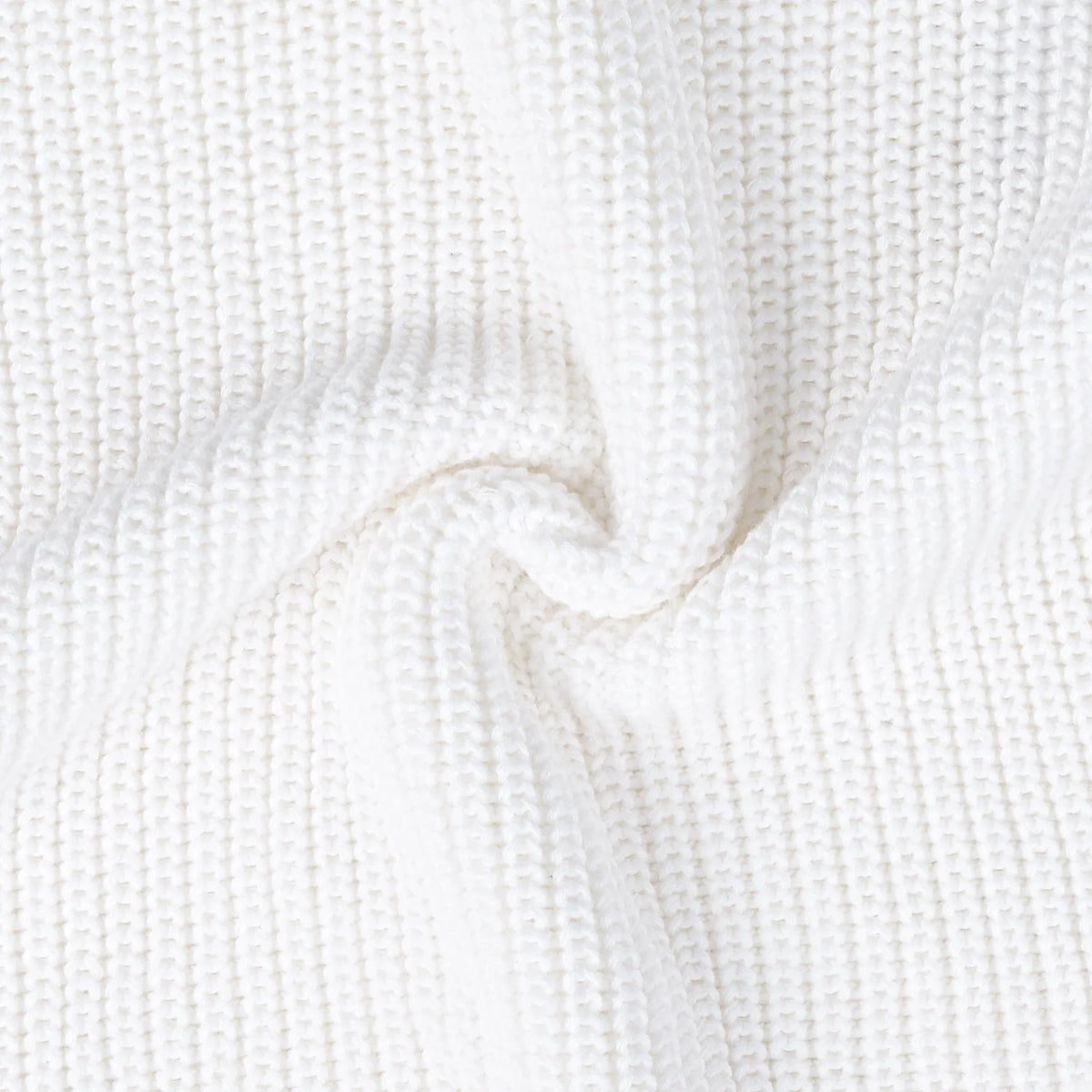 Baby Knit Romper Snap Closure in White