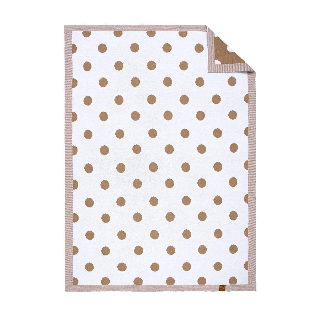 Baby Mocha Polkadot Jacquard Knit Blanket