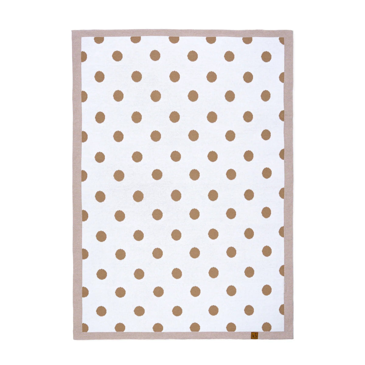 Baby Mocha Polkadot Jacquard Knit Blanket