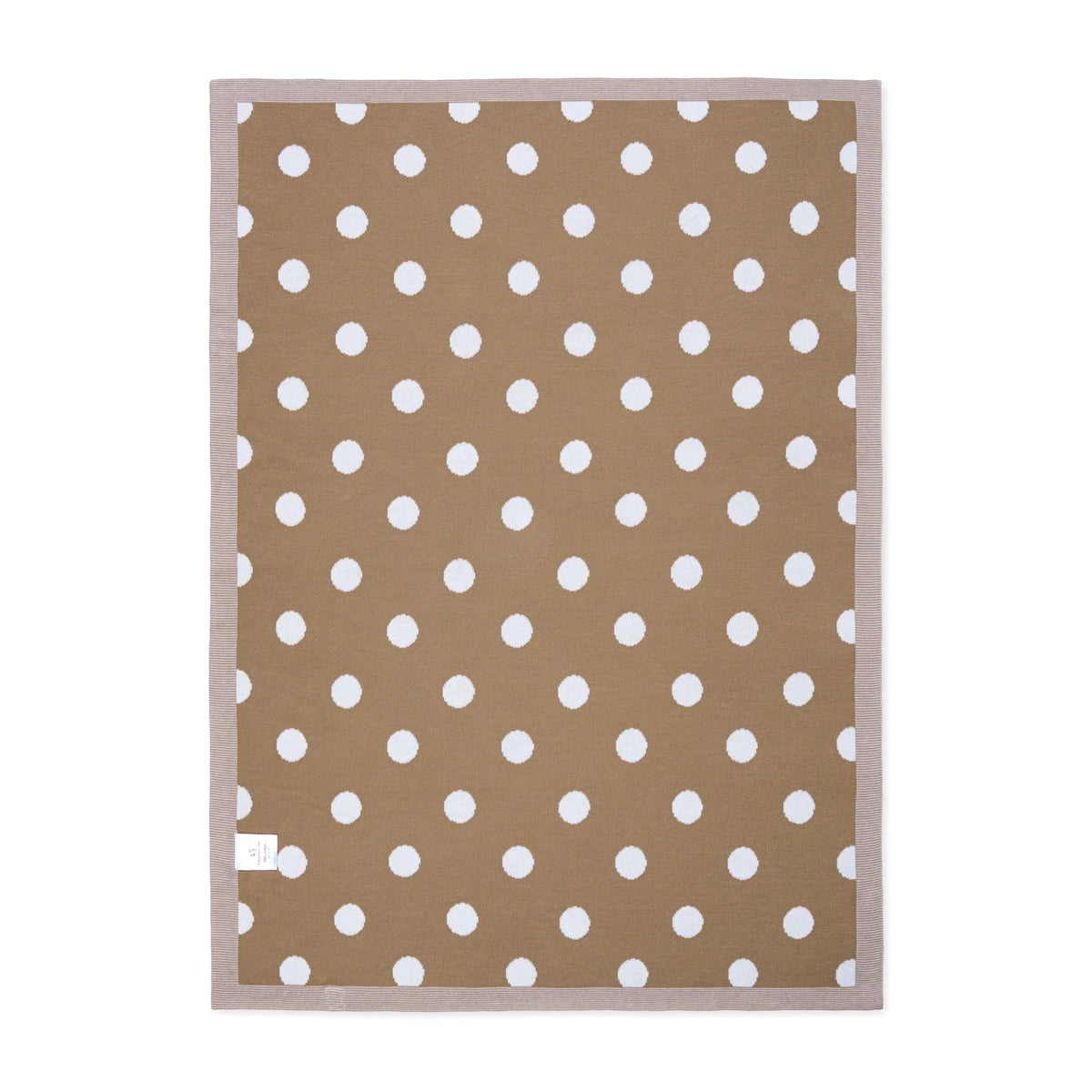 Baby Mocha Polkadot Jacquard Knit Blanket